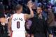 The Blazers picked up point guard Damian Lillard at last year's draft.