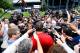 FOXBORO, MA - JUNE 11: Tim Tebow #5 of the New England Patriots talks to reporters following minicamp at Gillette Stadium on June 11, 2013 in Foxboro, Massachusetts. (Photo by Jared Wickerham/Getty Images)