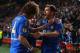 AMSTERDAM, NETHERLANDS - MAY 15: Branislav Ivanovic of Chelsea celebrates scoring their second and winning goal with David Luiz and Juan Mata during the UEFA Europa League Final between SL Benfica and Chelsea FC at Amsterdam Arena on May 15, 2013 in Amsterdam, Netherlands. (Photo by Scott Heavey/Getty Images)