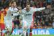MADRID, SPAIN - APRIL 03: Gonzalo Higuain of Real Madrid celebrates his team's third goal with Sergio Ramos during the UEFA Champions League Quarter Final first leg match between Real Madrid and Galatasaray at Estadio Santiago Bernabeu on April 3, 2013 in Madrid, Spain. (Photo by Gonzalo Arroyo Moreno/Getty Images)
