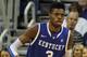 February 12, 2013; Gainesville, FL, USA; Kentucky Wildcats forward Nerlens Noel (3) against the Florida Gators during the first half at the Stephen C. O'Connell Center. Mandatory USA TODAY Sports