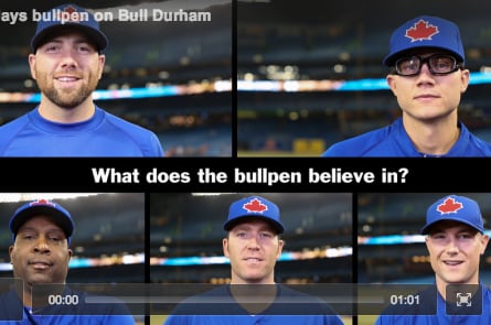 Blue Jays Recreate Bull Durham Speech