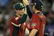 PHOENIX, AZ - JULY 10: U.S. Futures All-Star Grant Green #6 of the Oakland Athletics congratulates U.S. Futures All-Star Will Middlebrooks #16 of the Boston Red Sox after their 6-4 win over the World team in the 2011 XM All-Star Futures Game at Chase Field on July 10, 2011 in Phoenix, Arizona. (Photo by Jeff Gross/Getty Images)
