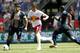 A game between the Philadelphia Union (blue) and Red Bull New York (white)