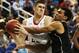 GREENSBORO, NC - MARCH 14: Devin Thomas #2 of the Wake Forest Demon Deacons defends against Alex Len #25 of the Maryland Terrapins in the second half of thier game during the first round of the Men's ACC Basketball Tournament at Greensboro Coliseum on March 14, 2013 in Greensboro, North Carolina. (Photo by Streeter Lecka/Getty Images)
