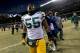 CHICAGO, IL - JANUARY 23: Desmond Bishop #55 of the Green Bay Packers reacts after the Packers 21-14 victory against the Chicago Bears in the NFC Championship Game at Soldier Field on January 23, 2011 in Chicago, Illinois. (Photo by Doug Pensinger/Getty Images)