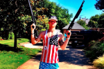 Photo: USMNT's Shea with Guns, American Flags