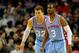 CHARLOTTE, NC - FEBRUARY 11: Blake Griffin #32 of the Los Angeles Clippers and teammate Chris Paul #3 prepare to play defense against the Charlotte Bobcats during their game at Time Warner Cable Arena on February 11, 2012 in Charlotte, North Carolina. NOTE TO USER: User expressly acknowledges and agrees that, by downloading and or using this photograph, User is consenting to the terms and conditions of the Getty Images License Agreement. (Photo by Streeter Lecka/Getty Images)