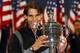 NEW YORK - SEPTEMBER 13: Rafael Nadal of Spain bites the championship trophy after defeating Novak Djokovic of Serbia to win the men's singles final on day fifteen of the 2010 U.S. Open at the USTA Billie Jean King National Tennis Center on September 13, 2010 in the Flushing neighborhood of the Queens borough of New York City. (Photo by Clive Brunskill/Getty Images)