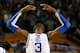 ATLANTA, GA - NOVEMBER 13: Nerlens Noel #3 of the Kentucky Wildcats reacts after a basket against the Duke Blue Devils during the 2012 State Farm Champions Classic at Georgia Dome on November 13, 2012 in Atlanta, Georgia. (Photo by Kevin C. Cox/Getty Images)