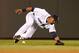 SEATTLE, WA - APRIL 10: Center fielder Franklin Gutierrez #21 of the Seattle Mariners misplays a ball hit by Jason Castro (not pictured) of the Houston Astros in the third inning at Safeco Field on April 10, 2013 in Seattle, Washington. (Photo by Otto Greule Jr/Getty Images)
