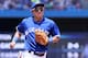 TORONTO, CANADA - JUNE 23: Munenori Kawasaki #66 of the Toronto Blue Jays runs to the dugout in the second inning against the Baltimore Orioles during MLB action at the Rogers Centre June 23, 2013 in Toronto, Ontario, Canada. (Photo by Abelimages/Getty Images)