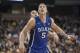 Jan 30, 2013; Winston Salem, NC, USA; Duke Blue Devils forward Mason Plumlee (5) boxes out Wake Forest Demon Deacons forward Tyler Cavanaugh (34) during the first half at Lawrence Joel Veterans Memorial Coliseum. Mandatory Credit: Jeremy Brevard-USA TODAY Sports