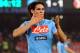 NAPLES, ITALY - DECEMBER 16: Edinson Cavani of Napoli celebrates after scoring goal 2-1 during the Serie A match between SSC Napoli and Bologna FC at Stadio San Paolo on December 16, 2012 in Naples, Italy. (Photo by Giuseppe Bellini/Getty Images)