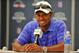BETHESDA, MD - JUNE 26: Tiger Woods speaks at his press conference at the AT&T National golf tournament on June 26, 2013 in Bethesda, Maryland. (Photo by Larry French/Getty Images)