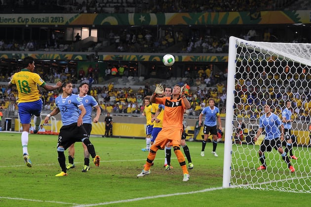 Paulinho's Impressive Header at 86' Lifts Brazil over Uruguay 2-1