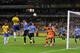 BELO HORIZONTE, BRAZIL - JUNE 26: Paulinho of Brazil scores his team's second goal to make the score 2-1 during the FIFA Confederations Cup Brazil 2013 Semi Final match between Brazil and Uruguay at Governador Magalhaes Pinto Estadio Mineirao on June 26, 2013 in Belo Horizonte, Brazil. (Photo by Michael Regan/Getty Images)