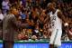 BOSTON, MA - DECEMBER 5: Kevin Garnett #5 of the Boston Celtics is congratulated by head coach Doc Rivers against the Minnesota Timberwolves during the game on December 5, 2012 at TD Garden in Boston, Massachusetts. NOTE TO USER: User expressly acknowledges and agrees that, by downloading and or using this photograph, User is consenting to the terms and conditions of the Getty Images License Agreement. (Photo by Jared Wickerham/Getty Images)