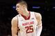 NEW YORK, NY - APRIL 02: Alex Len #25 of the Maryland Terapins in action against the Iowa Hawkeyes in the first half during the 2013 NIT Championship - Semifinals at the Madison Square Garden on April 2, 2013 in New York City. (Photo by Jason Szenes/Getty Images)