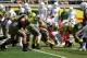 Apr, 27, 2013; Eugene, OR, USA; Oregon Ducks players line up as they warm up before the spring game at Autzen Stadium. Mandatory Credit: Scott Olmos-USA TODAY Sports