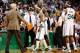BOSTON, MA - APRIL 26: Jason Terry #4 of the Boston Celtics is held back by teammate Kevin Garnett #5 of the Boston Celtics after being fouled by J.R. Smith #8 of the New York Knicks during Game Three of the Eastern Conference Quarterfinals of the 2013 NBA Playoffs on April 26, 2013 at TD Garden in Boston, Massachusetts. J.R. Smith would be ejected from the game following the play. NOTE TO USER: User expressly acknowledges and agrees that, by downloading and or using this photograph, User is consenting to the terms and conditions of the Getty Images License Agreement. (Photo by Jared Wickerham/Getty Images)