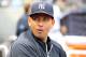 Apr 13, 2013; Bronx, NY, USA; Injured New York Yankees third baseman Alex Rodriguez (13) sits in the dugout during the fourth inning of a MLB game against the Baltimore Orioles at Yankee Stadium. Mandatory Credit: Brad Penner-USA TODAY Sports