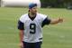 May 21, 2013; Irving, TX, USA; Dallas Cowboys quarterback Tony Romo (9) during organized team activities at Dallas Cowboys Headquarters. Mandatory Credit: Matthew Emmons-USA TODAY Sports