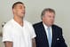 Jun 26, 2013; North Attleborough, MA, USA; New England Patriots former tight end Aaron Hernandez (left) stands with his attorney Michael Fee as he is arraigned in Attleboro District Court. Hernandez is charged with first degree murder in the death of Odin Lloyd. Mandatory Credit: The Sun Chronicle/Pool Photo via USA TODAY Sports