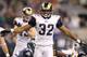 SEATTLE, WA - JANUARY 02: Bradley Fletcher #32 of the St. Louis Rams reacts after a defensive stop against the Seattle Seahawks during their game at Qwest Field on January 2, 2011 in Seattle, Washington. (Photo by Otto Greule Jr/Getty Images)