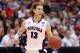 SALT LAKE CITY, UT - MARCH 23: Kelly Olynyk #13 of the Gonzaga Bulldogs moves the ball in the first half while taking on the Wichita State Shockers during the third round of the 2013 NCAA Men's Basketball Tournament at EnergySolutions Arena on March 23, 2013 in Salt Lake City, Utah. (Photo by Streeter Lecka/Getty Images)