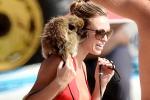 Paulina Gretzky Hangs Out with a Monkey on Barbados Beach Trip