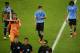 BELO HORIZONTE, BRAZIL - JUNE 26: Fernando Muslera, Edinson Cavani and Luis Suarez of Uruguay look dejected at the end of the FIFA Confederations Cup Brazil 2013 Semi Final match between Brazil and Uruguay at Governador Magalhaes Pinto Estadio Mineirao on June 26, 2013 in Belo Horizonte, Brazil. (Photo by Laurence Griffiths/Getty Images)