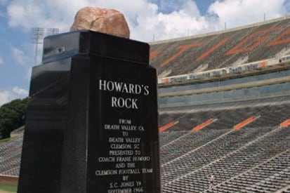 Clemson Fans on Twitter in Shock over Howard's Rock Vandal