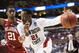Mar 22, 2013; Philadelphia, PA, USA; San Diego State Aztecs guard Jamaal Franklin (21) is defended by Oklahoma Sooners guard Cameron Clark (21) during the second half during the second round of the 2013 NCAA tournament at the Wells Fargo Center. San Diego State defeated the Oklahoma Sooners 70-55. Mandatory Credit: Howard Smith-USA TODAY Sports