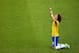 BELO HORIZONTE, BRAZIL - JUNE 26: David Luiz of Brazil reacts at the end of the FIFA Confederations Cup Brazil 2013 Semi Final match between Brazil and Uruguay at Governador Magalhaes Pinto Estadio Mineirao on June 26, 2013 in Belo Horizonte, Brazil. (Photo by Laurence Griffiths/Getty Images)