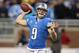 DETROIT, MI - DECEMBER 30: Matthew Stafford #9 of the Detroit Lions warms up prior to the start of the game against the Chicago Bears at Ford Field on December 30, 2012 in Detroit, Michigan. (Photo by Leon Halip/Getty Images)