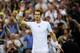 LONDON, ENGLAND - JUNE 28: Andy Murray of Great Britain celebrates victory during his Gentlemen's Singles third round match against Tommy Robredo of Spain on day five of the Wimbledon Lawn Tennis Championships at the All England Lawn Tennis and Croquet Club on June 28, 2013 in London, England. (Photo by Dennis Grombkowski/Getty Images)