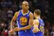 SAN ANTONIO, TX - MAY 06: Jarrett Jack #2 of the Golden State Warriors celebrates against the San Antonio Spurs during Game One of the Western Conference Semifinals of the 2013 NBA Playoffs at AT&T Center on May 6, 2013 in San Antonio, Texas. NOTE TO USER: User expressly acknowledges and agrees that, by downloading and or using this photograph, User is consenting to the terms and conditions of the Getty Images License Agreement. (Photo by Ronald Martinez/Getty Images)