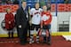 Engstrom being recognized as the Best Defensive Player at the 2012 Clarkson Cup (Image by Brandon Taylor)