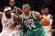 NEW YORK, NY - NOVEMBER 15: Paul Pierce #34 of the Boston Celtics controls the ball against the Brooklyn Nets at the Barclays Center on November 15, 2012 in the Brooklyn borough of New York City. NOTE TO USER: User expressly acknowledges and agrees that, by downloading and/or using this photograph, user is consenting to the terms and conditions of the Getty Images License Agreement. The Nets defeated the Celtics 102-97. (Photo by Bruce Bennett/Getty Images)