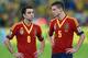 RIO DE JANEIRO, BRAZIL - JUNE 30: Xavi and Cesar Azpilicueta of Spain look dejected after being defeated in the FIFA Confederations Cup Brazil 2013 Final match between Brazil and Spain at Maracana on June 30, 2013 in Rio de Janeiro, Brazil. (Photo by Scott Heavey/Getty Images)
