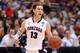 SALT LAKE CITY, UT - MARCH 23: Kelly Olynyk #13 of the Gonzaga Bulldogs moves the ball in the first half while taking on the Wichita State Shockers during the third round of the 2013 NCAA Men's Basketball Tournament at EnergySolutions Arena on March 23, 2013 in Salt Lake City, Utah. (Photo by Streeter Lecka/Getty Images)