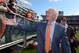 Dec 2, 2012; Oakland, CA, USA; Cleveland Browns owner Jimmy Haslam shakes hands with fans before the game against the Oakland Raiders at the O.co Coliseum. The Browns defeated the Raiders 20-17. Mandatory Credit: Kirby Lee/Image of Sport-USA TODAY Sports