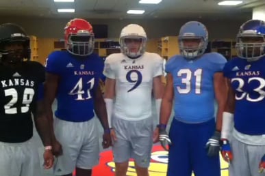 Photos: Kansas Jayhawks Release New Adidas Football Uniforms