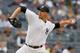 NEW YORK, NY - JUNE 26: Andy Pettitte #46 of the New York Yankees delivers a pitch in the first inning against the Texas Rangers at Yankee Stadium on June 26, 2013 in the Bronx borough of New York City. (Photo by Mike Stobe/Getty Images)