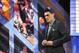 Jun 27, 2013; Brooklyn, NY, USA; Steven Adams (Pittsburgh) walks on stage after being selected as the number twelve overall pick to the Oklahoma City Thunder during the 2013 NBA Draft at the Barclays Center. Mandatory Credit: Joe Camporeale-USA TODAY Sports