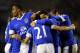 LIVERPOOL, ENGLAND - DECEMBER 26: Leon Osman of Everton is congratulated by his team-mates after scoring the opening goal during the Barclays Premier League match between Everton and Wigan Athletic at Goodison Park on December 26, 2012 in Liverpool, England. (Photo by Chris Brunskill/Getty Images)