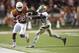 AUSTIN, TX - OCTOBER 20: Bryant Jackson #16 of the Texas Longhorns is pushed out of bounds after making a catch during the Big 12 Conference game against the Baylor University Bears on October 20, 2012 at Darrell K Royal-Texas Memorial Stadium in Austin, Texas. (Photo by Cooper Neill/Getty Images)
