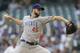 MILWAUKEE, WI - JUNE 26: Scott Feldman #46 of the Chicago Cubs pitches in the bottom of the first inning against the Milwaukee Brewers at Miller Park on June 26, 2013 in Milwaukee, Wisconsin. (Photo by Mike McGinnis/Getty Images)