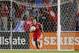 Jun 8, 2013; Chicago, IL, USA; Chicago Fire midfielder Mike Magee retrieves the ball after scoring a goal during the second half against the Portland Timbers at Toyota Park. Chicago and Portland ended in a 2-2 tie. Mandatory Credit: Dennis Wierzbicki-USA TODAY Sports